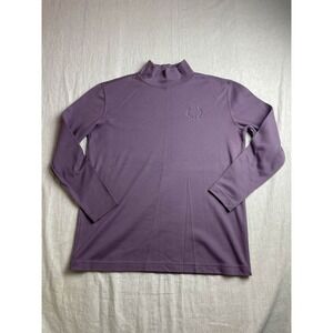 Vintage 90s Y2K Blair T-Shirt Women M Purple Long Sleeve Soft Girl Laurel Wreath